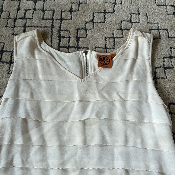 Tory Burch Silk Ruffle Shirt Size 12 - Picture 2 of 7